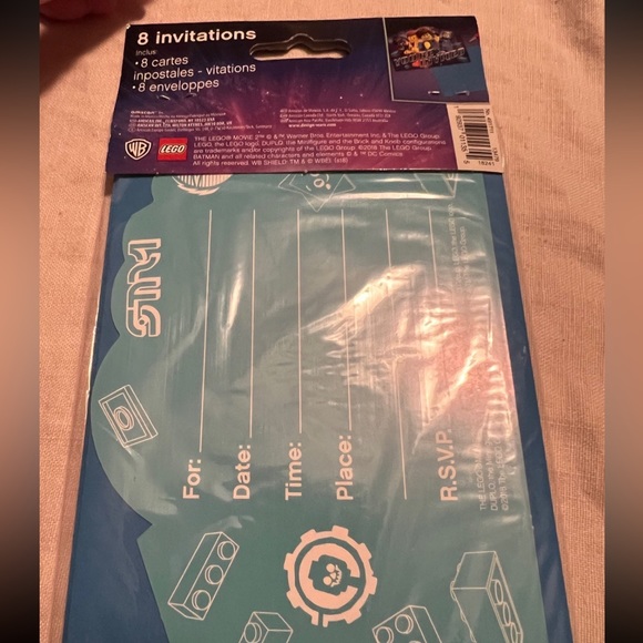 The Lego Movie 8 Invitations & Sticker Sheets - Picture 3 of 6